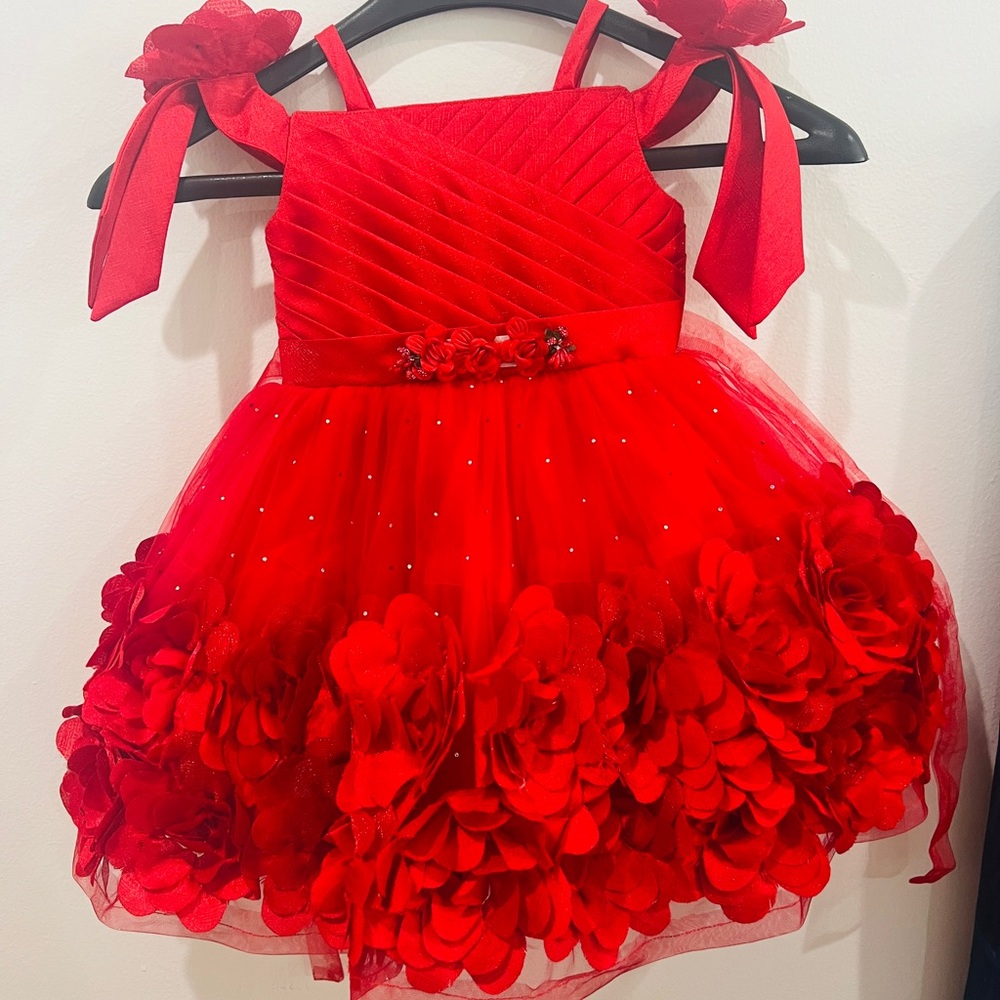 Red party wear dress